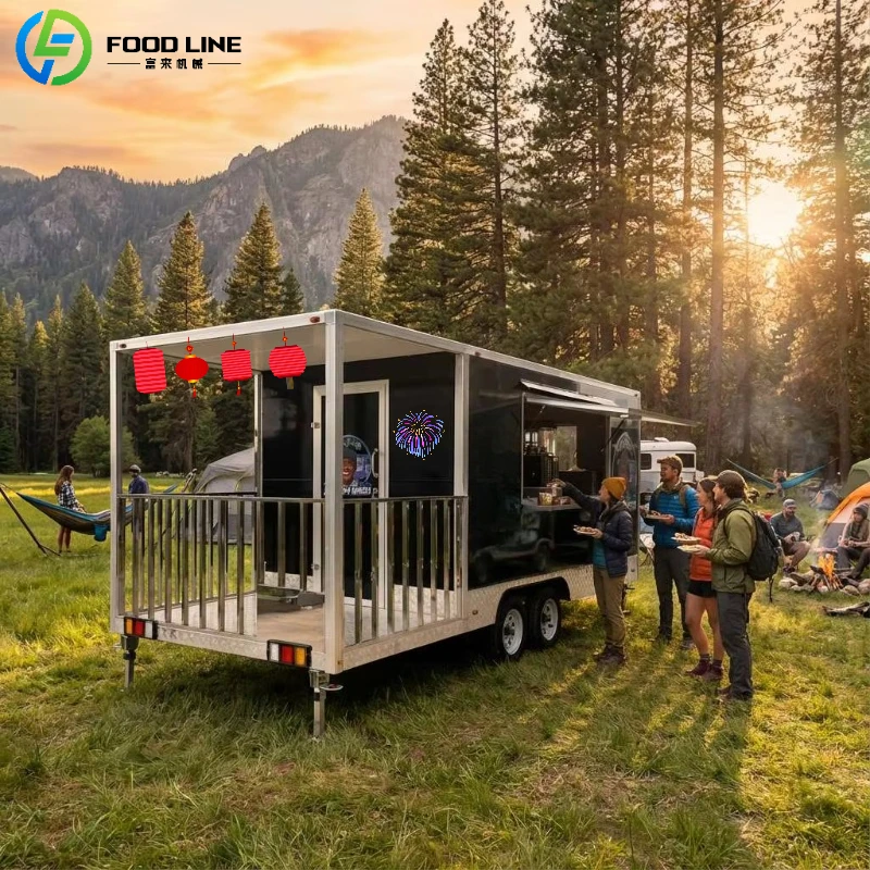 Customized Food Truck High Capacity Food Trailer Large Tank Catering Cart Water Storage Street Vending Independent Water Supply
