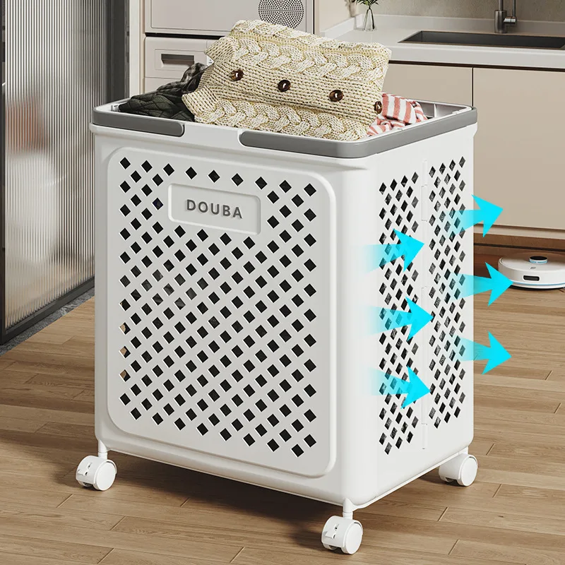 Removable folding laundry basket, clothing change and washing storage basket, large-capacity multi-functional storage basket