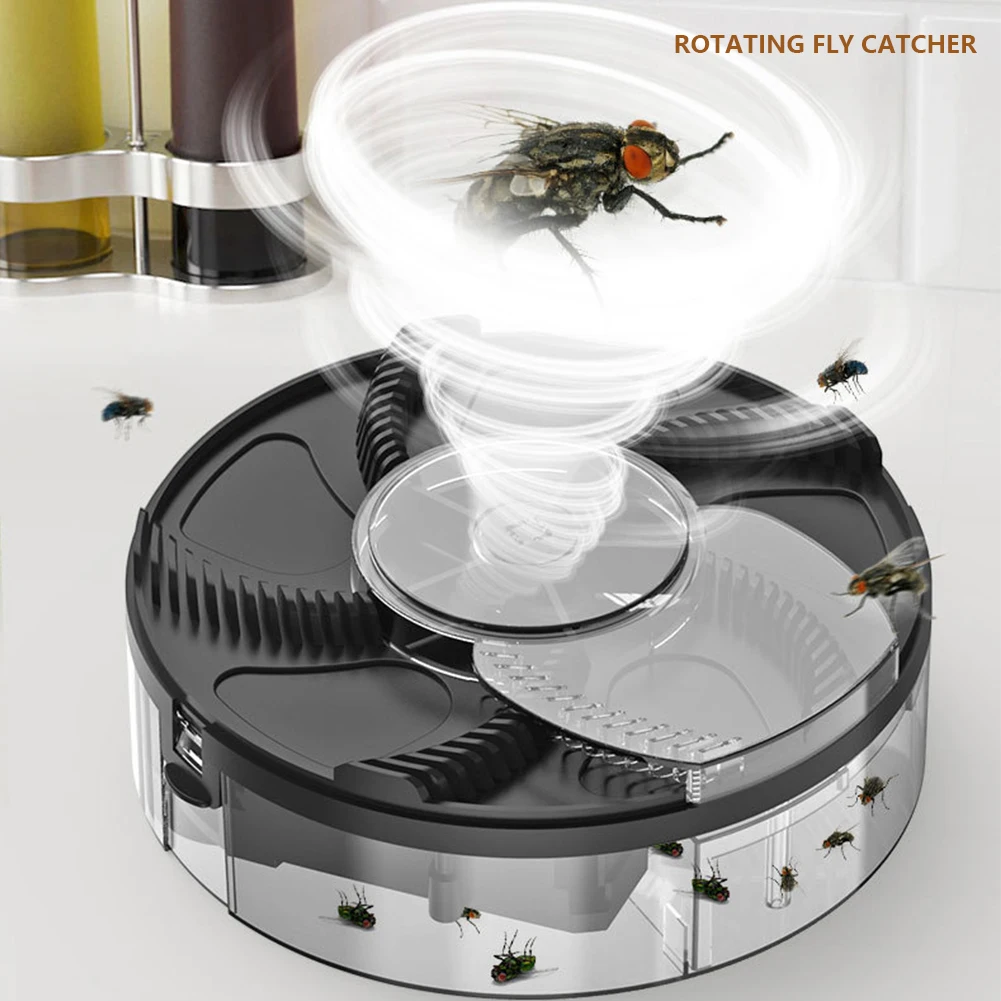 

Automatic Flycatcher Household Automatic Pest Catcher USB Rechargeable Flytrap Quiet Removable Indoor Insect Reject Home Kitchen