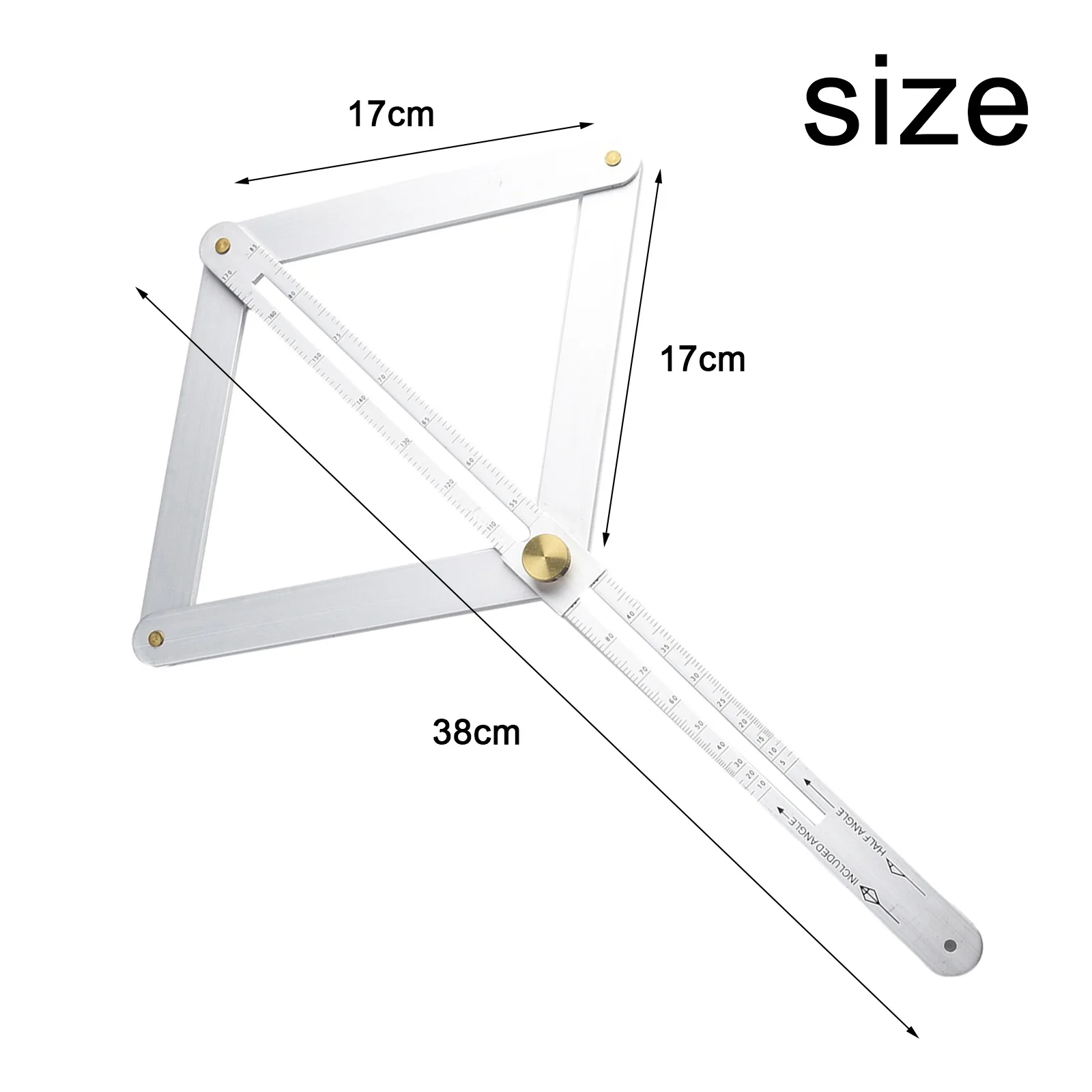 Adjustable Stainless Steel Corner Angle Measuring Tool with Lockable Ruler for Accurate Tile Wood Stone and Laminate Layouts
