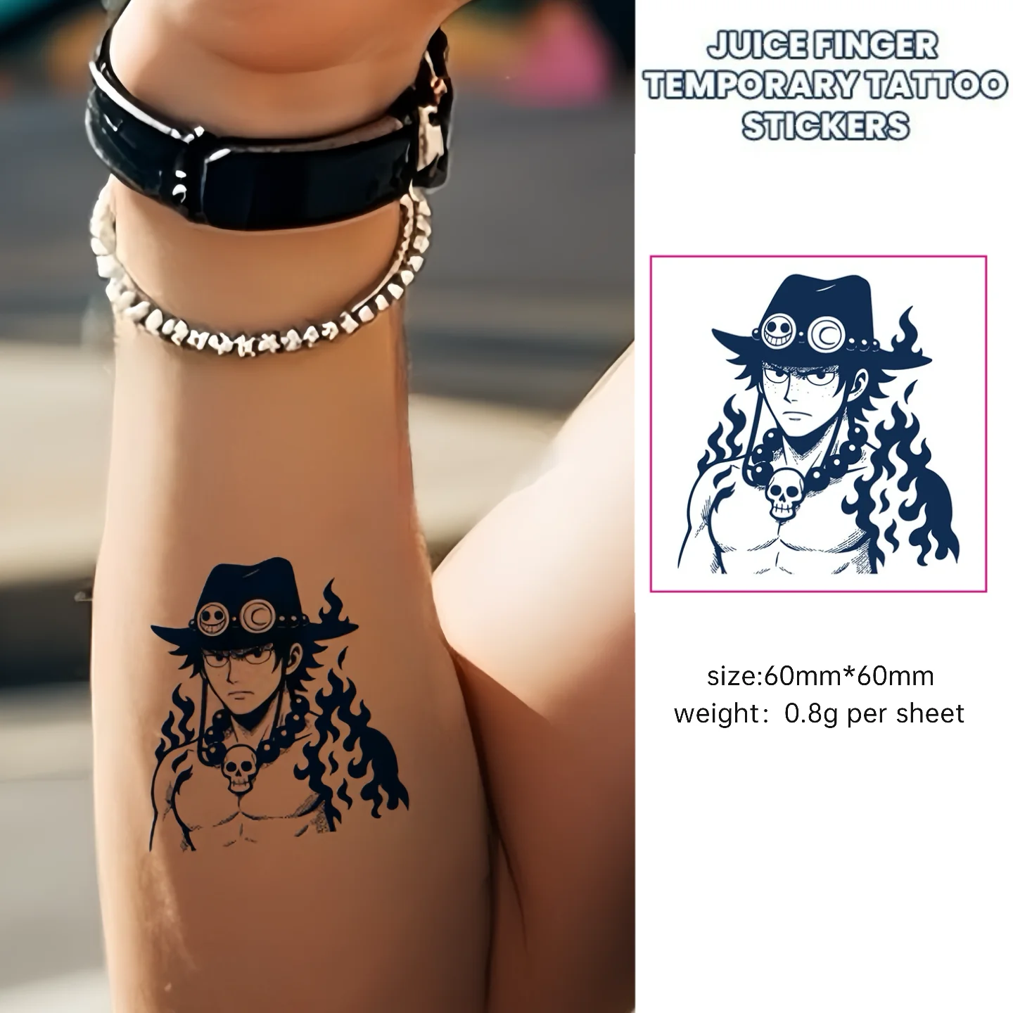 

Cool Trend Men's and Women's Waterproof Herbal Juice Semi-Permanent Long-lasting Color Rendering Tattoo Stickers