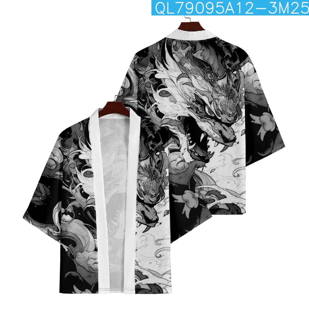 

Traditional Cartoon Print Haori Kimono Japanese Fashion Shirt Clothing Women Men Harajuku Streetwear Cardigan Yukata Cosplay