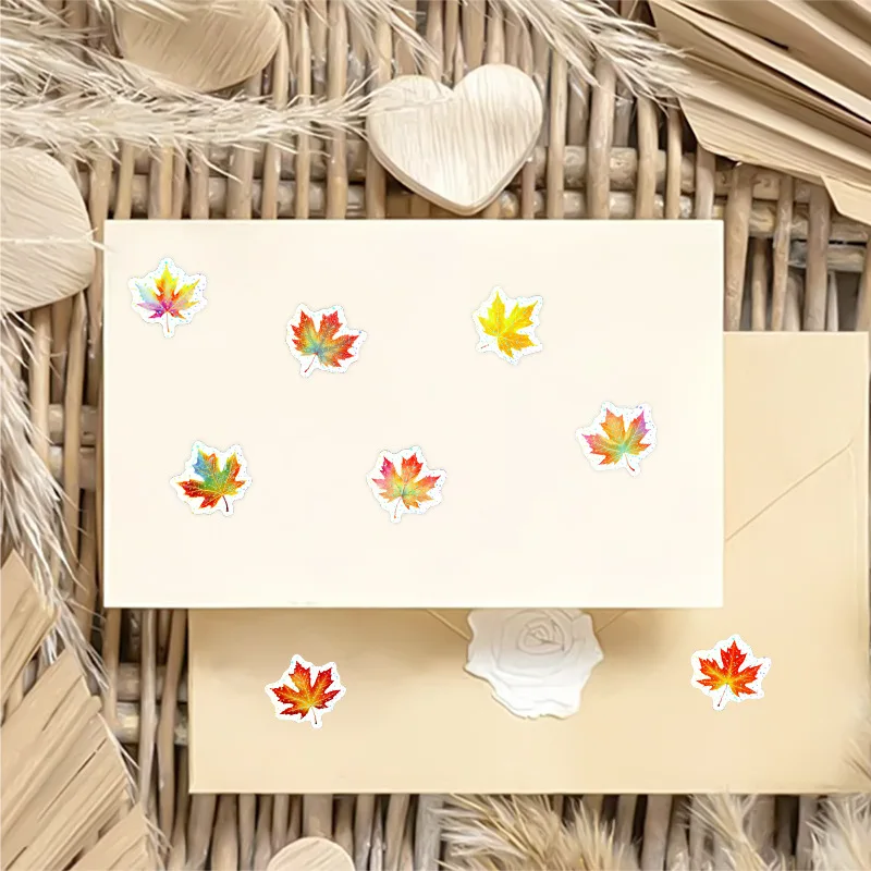 500 Stück Ahornblatt-Aufkleber für Kinder, 8 Stile, niedliche Blatt-Aufkleber, Belohnungs-Aufkleber, niedliche Weltraum-Aufkleber, Bürobedarf, Incentives-Aufkleber – Detail 10