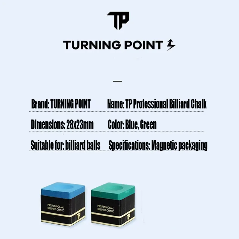 

TPpro Billiards Chalks Grip Power Adhesion Solidity Pool Cue Chalk Snooker Chalk Black Chalk Nano Technology Material Chalk