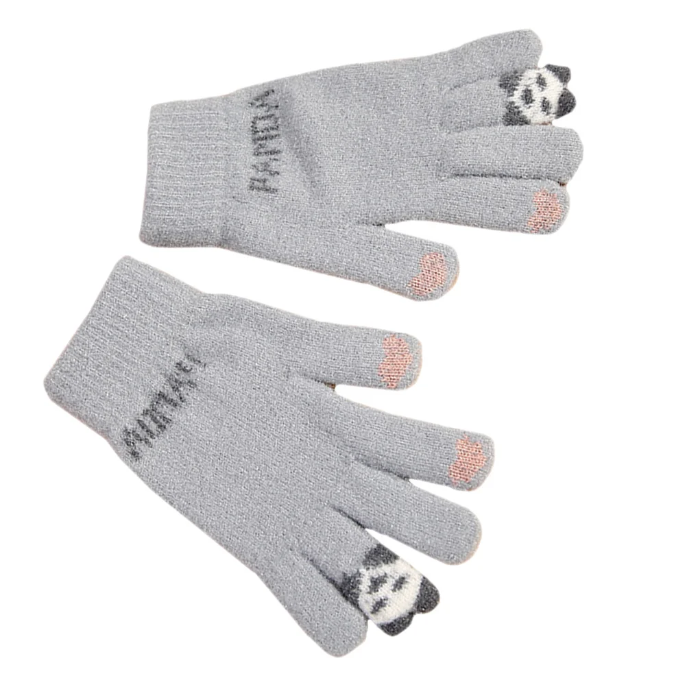 

1Pair Women Winter Gloves Knitted Screen Operate Smartphones Tablets Cosy Gift Women Gloves Winter Mitts
