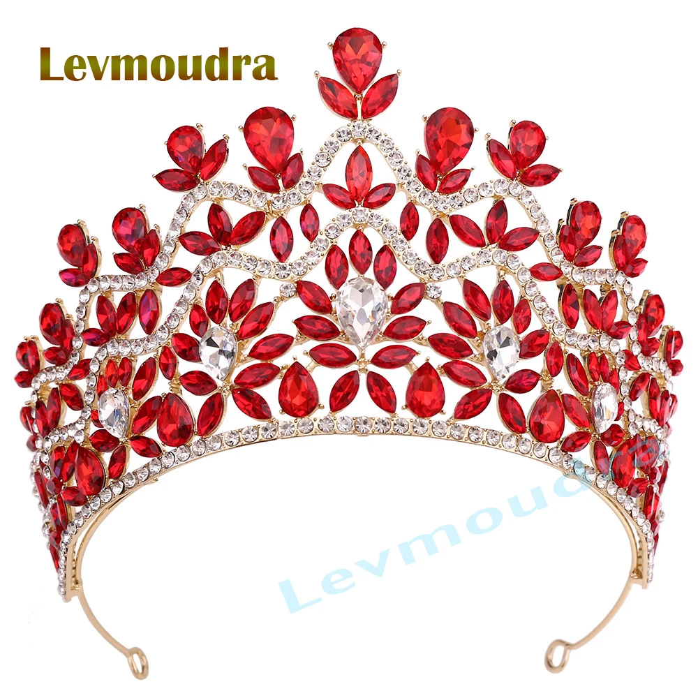 

Levmoudra Elegant Rhinestone Tiaras Crown for Women, Princess Quinceanera Crystal Headpieces Queen Crown for Women