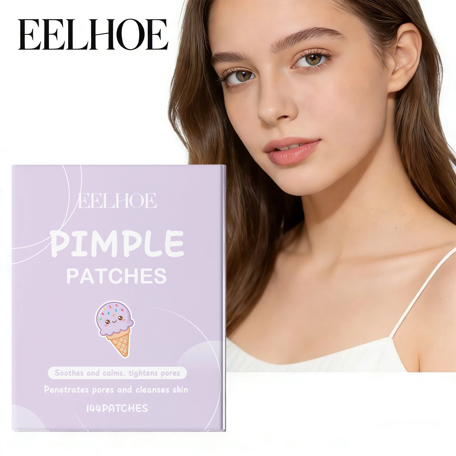 144PCS Cartoon Pimple Patches Soothe Facial Skin Tighten Pores Anti-Acne Repair Sticker Spot Marks Concealer Beauty Makeup Tool