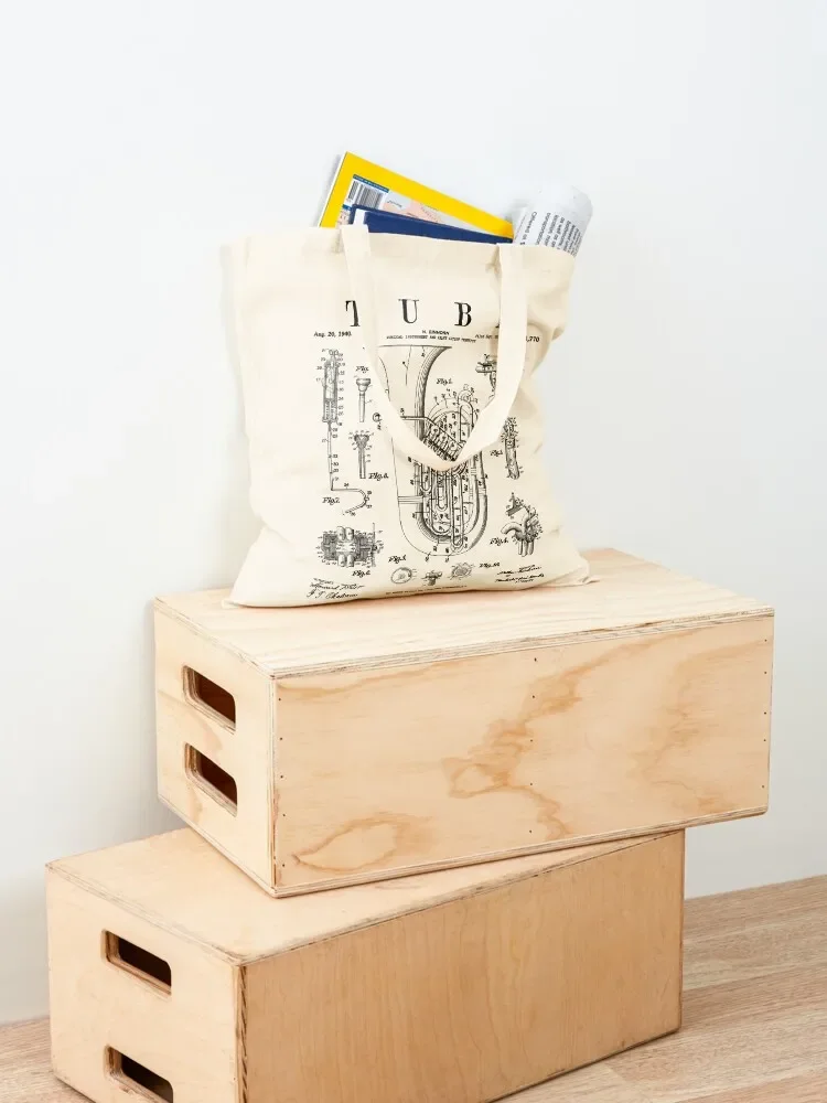 توبا خمر براءات الاختراع Tubaist Tubist رسم طباعة حمل حقيبة حقائب النساء حقيبة يد حقيبة يد نسائية حمل حقيبة قماش #4