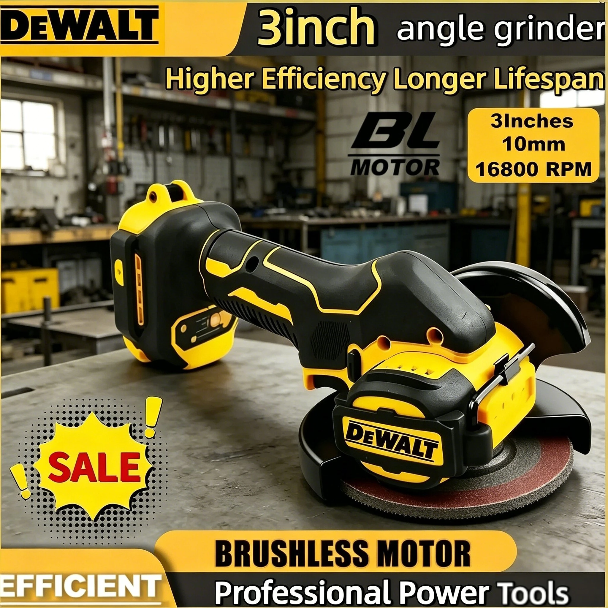 

Аккумуляторная мини-угловая шлифмашина DEWALT 3 дюйма | Электроинструмент для полировки, шлифовки и резки, совместимый с аккумуляторами 18В/20В