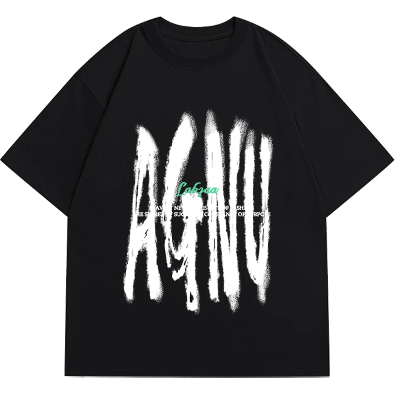 

Motorcycle Summer Loose Street Round Neck Versatile Trendy Short-Sleeved Men and Women Trendy Cool Large Size