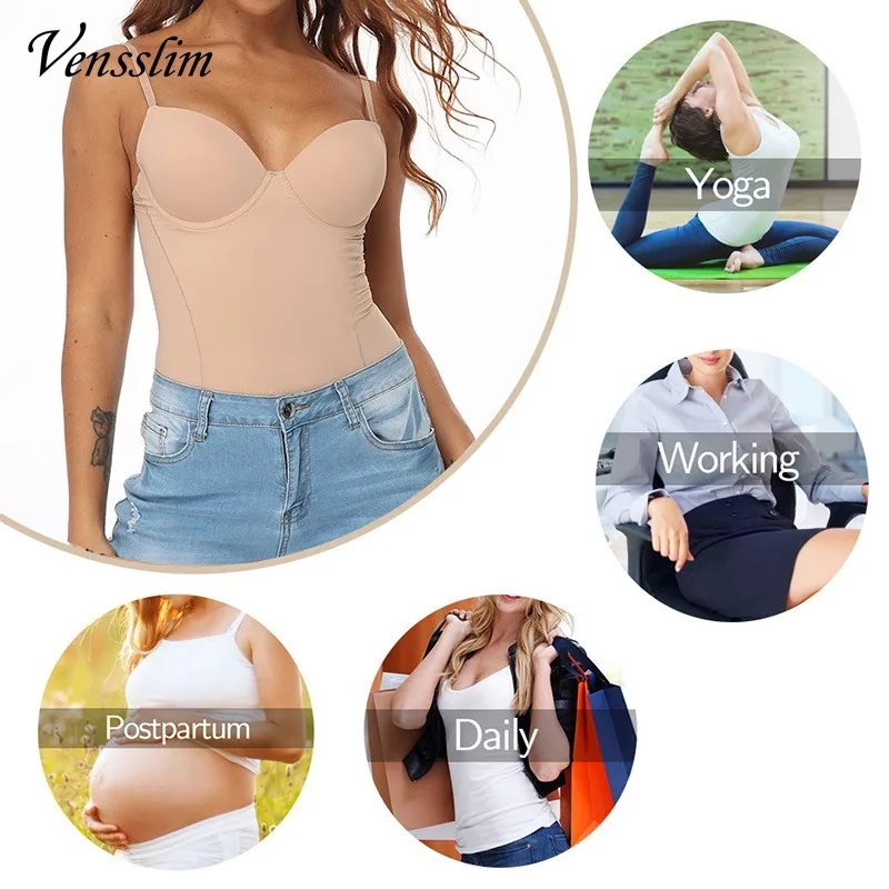 Vensslim Women Waist Trainer Shapewear Slimming Full Body Shaper Push Up Seamless Bodysuits Tummy Control Butt Lifter Underwear