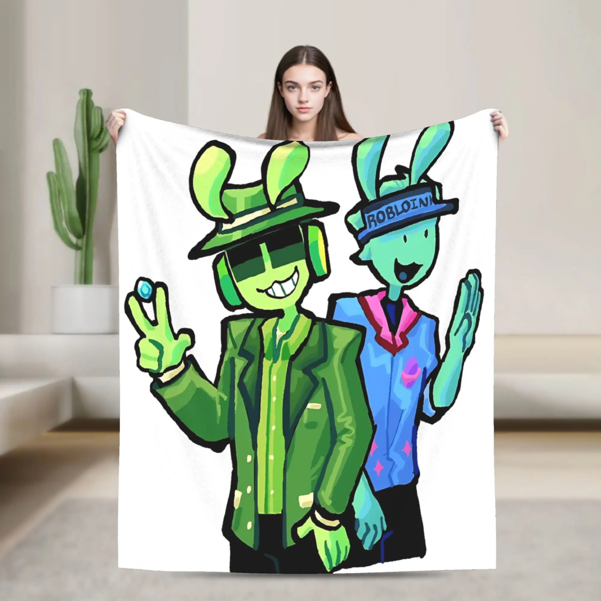 Forsaken Alien Chance and Elliot Blanket Soft Graphic Plush Throw Blanket For Home Decor Decorative Flannel Bedspread Bed Cover