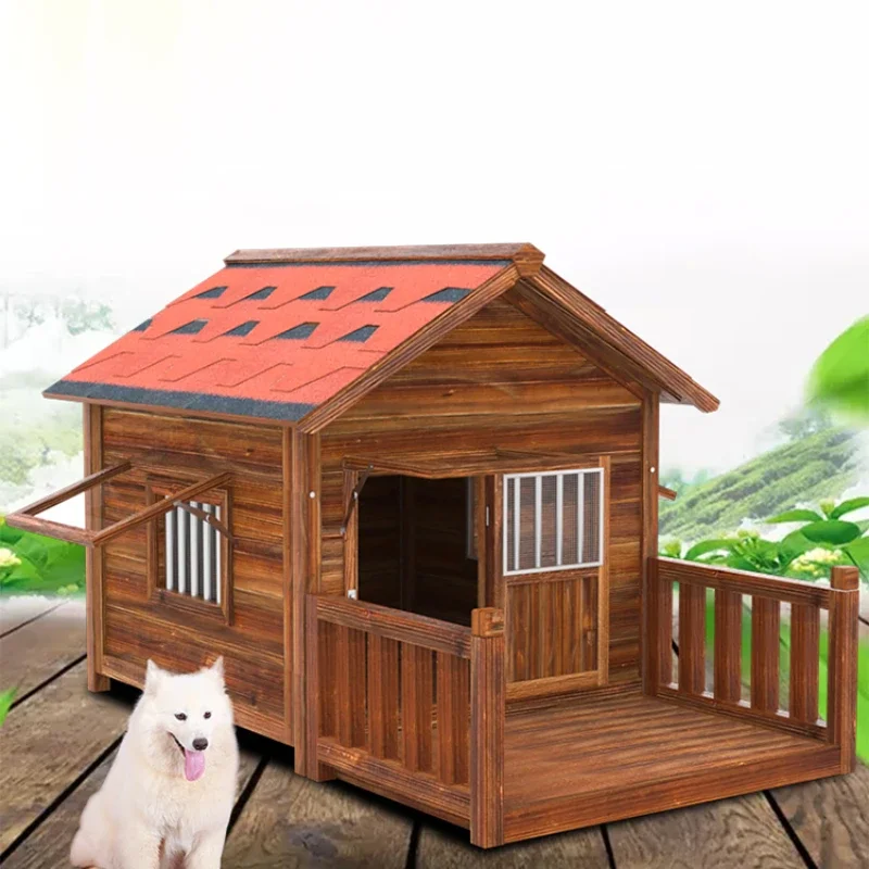 Wood Products Camping Dog Crate Accessories Supplies Prefab Large Dog Crate Outdoor Live Niche Pour Chien Pet Products