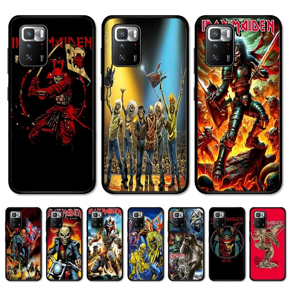 

I-IronS Rock M-Maiden Band Phone Case For Redmi 5 6 7 8 9 10 Plus Pro 6 7 8 9 A GO K20 K30 K40 Pro Plus F3 Fundas