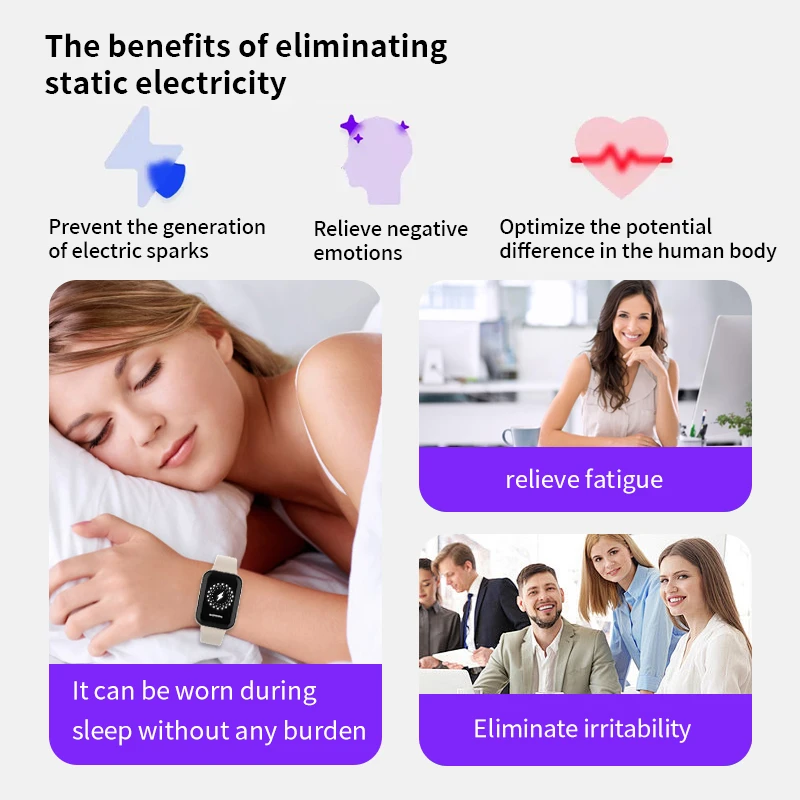 Cinturino antistatico Corpo invernale Eliminatore di scarica statica Orologio antistatico wireless Batteria incorporata unisex 2025 Nuovo