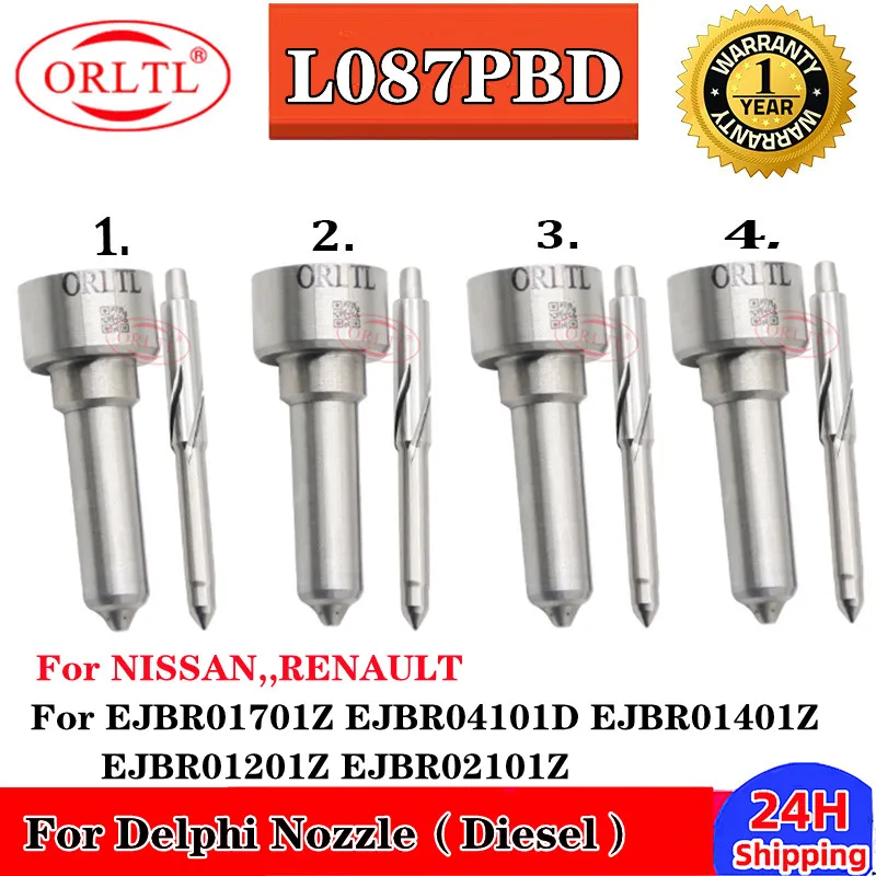 

4 шт. L087PBD дизельная форсунка L087PRD для SUZUKI RENAULT EJBR04101D 28232248 EJBR01701Z 820055357 EJBR02101Z EJBR01401Z EJBR01201Z