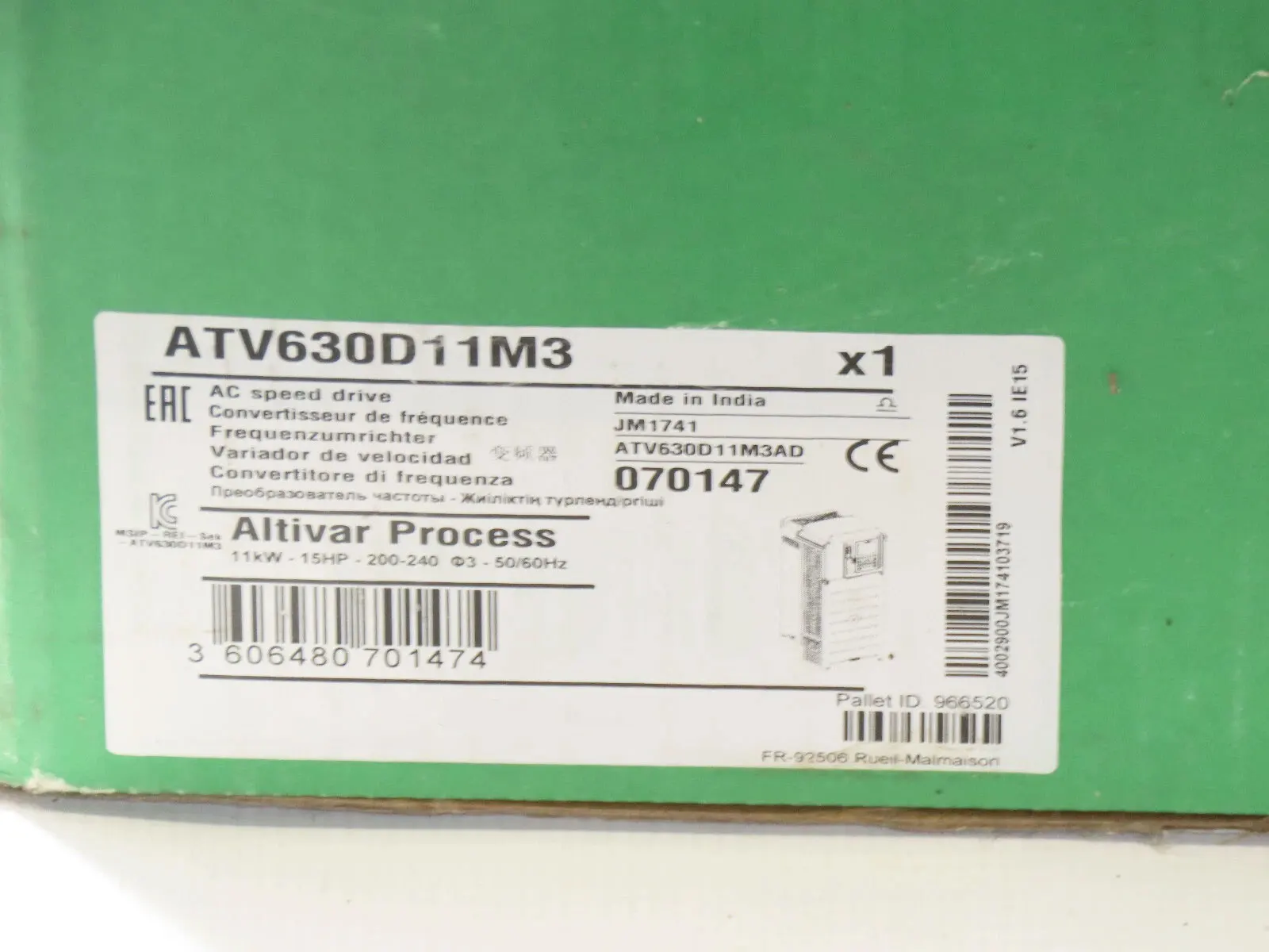 

Brand New ATV630D11M3 ATV630D15M3 ATV630D18M3 ATV630D22M3 One Year Warranty