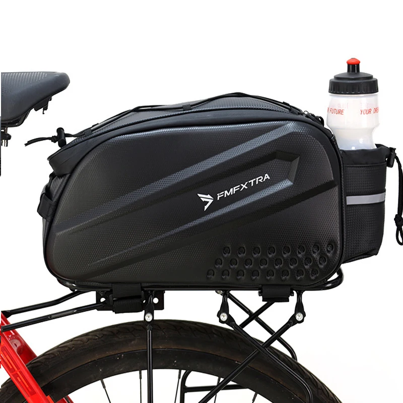 

Bike Bags for Bicycle Rear rack - 14L Hard Shell Waterproof Bike Trunk Rain Cover & Shoulder Strap for Commuter Travel Outdoor