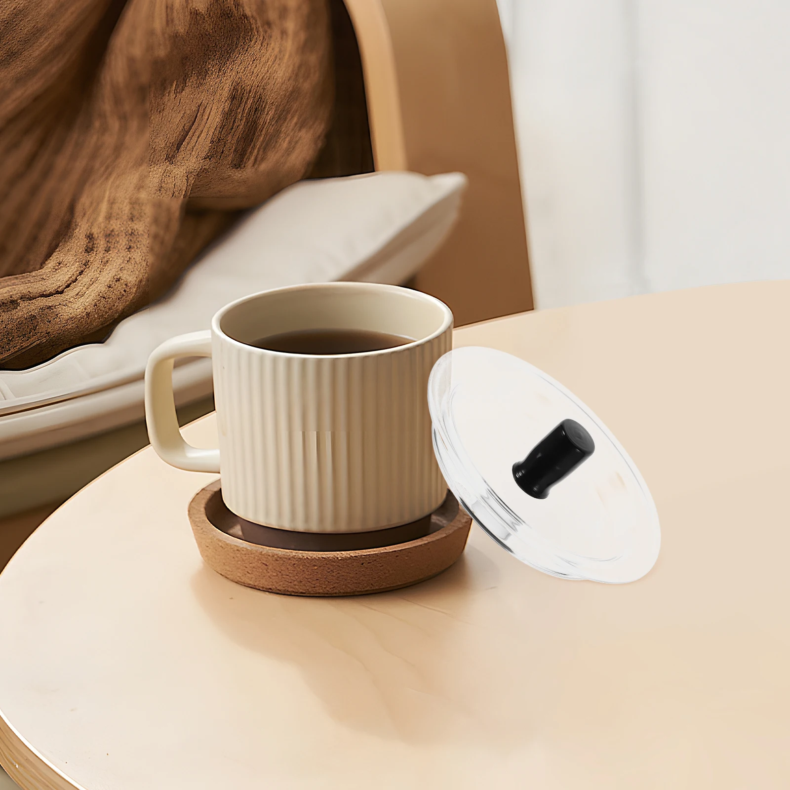 

Clear Glass Teapot Replacement Lid Transparent Cover Kitchen Accessory for Ceremony Matcha Cup Kettle Top