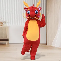 Chinese Dragon Mascot Costumes Adult Walking Cartoon Cosplay Doll Props Clothing For Activity Promotion Halloween Party Outfits
