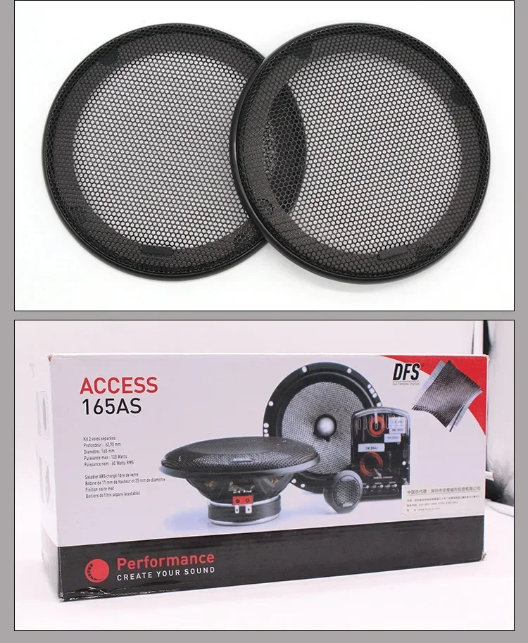 

Car 6.5 Inch 165AS Door Speakers Coaxial High Low Audio Speakers