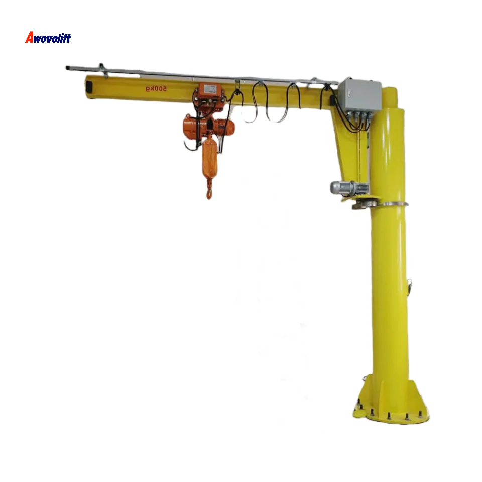 

Awovolift Factory Direct Sales Electric Control Pillar Bridge Jib Crane for Laser Cutting Machine Feeding Robot Jib Crane Lift