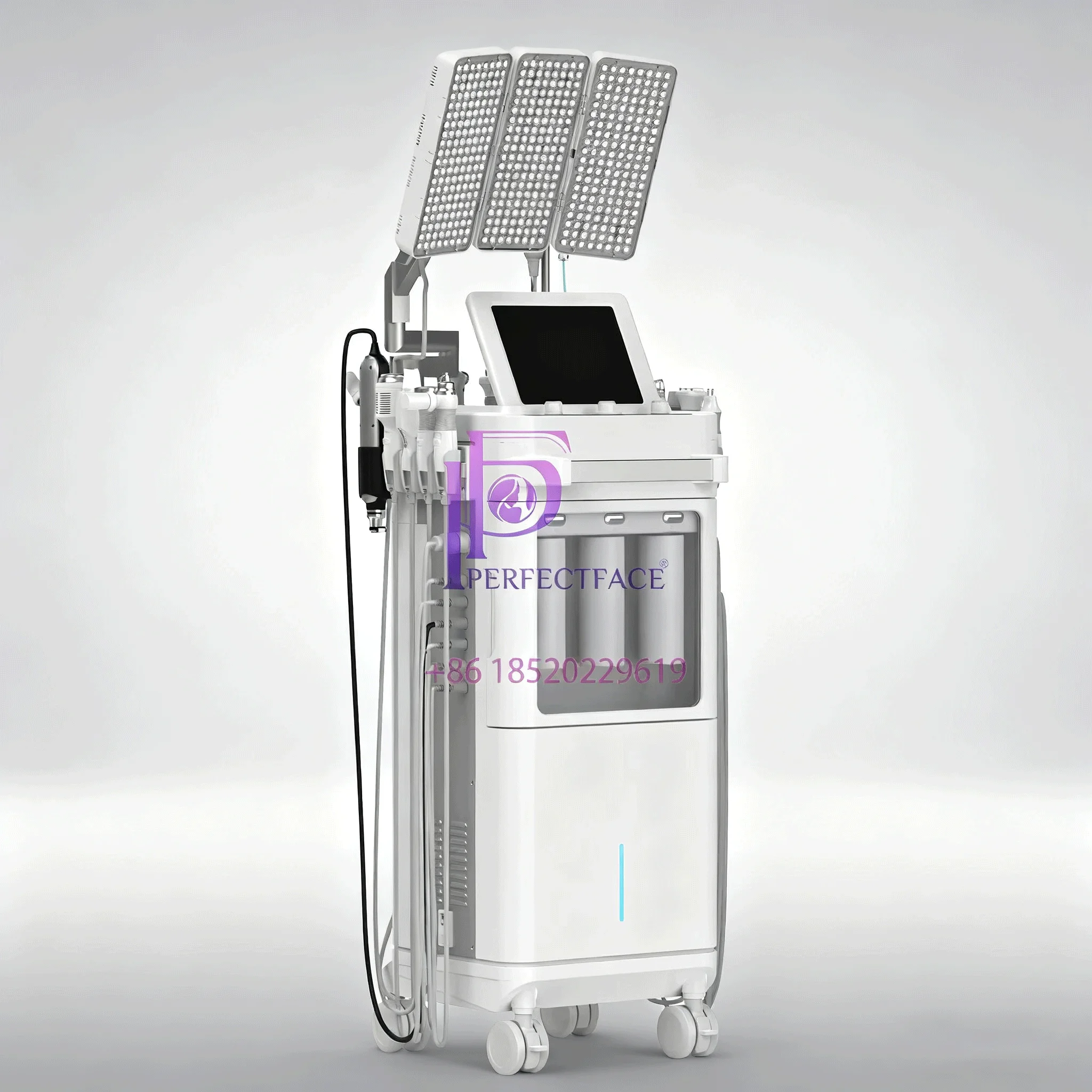 เครื่องไฮโดรเดอร์มาเบรชั่น อุปกรณ์ดูแลผิวหน้า ทำความสะอาดล้ำลึก ฉีดออกซิเจน ฟื้นฟูผิว ใช้ได้ทั้งในร้านเสริมสวยและที่บ้าน