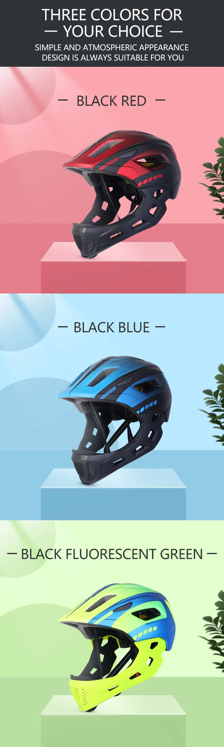 Eastinear2023 Hochwertiger Kinder-Fahrradhelm, volles Gesicht, abnehmbarer Outdoor-Sport, Skateboard, Rollschuhlaufen, Reithelm – Detail 7