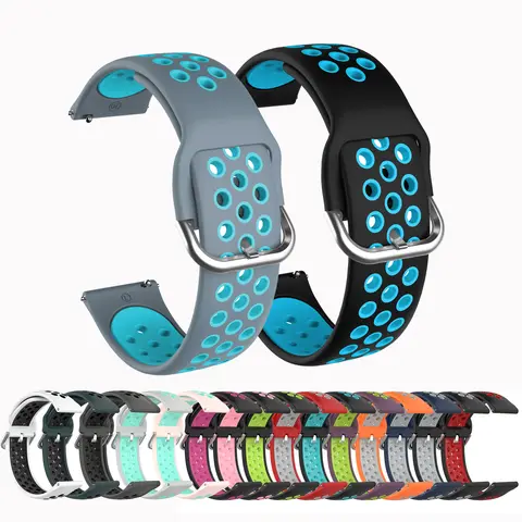 For Samsung Galaxy Watch3 41mm/Watch 42mm SM-R810 Watchband 20mm Silicone Wrist Band Strap Galaxy Active 1 2 40mm 44mm Correa