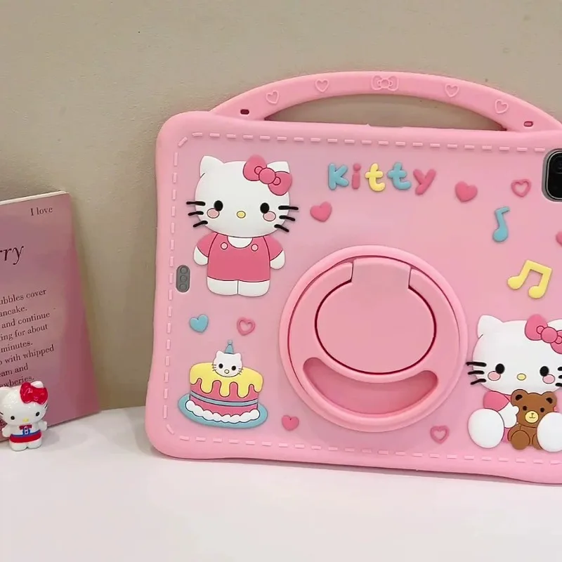 

For IPad 2025 11th Generation A16 Pro 20 21 11in Case Cartoon Hellokitty Case for 10th 10.9in 9th 10.2in Silicone Tablet Cover