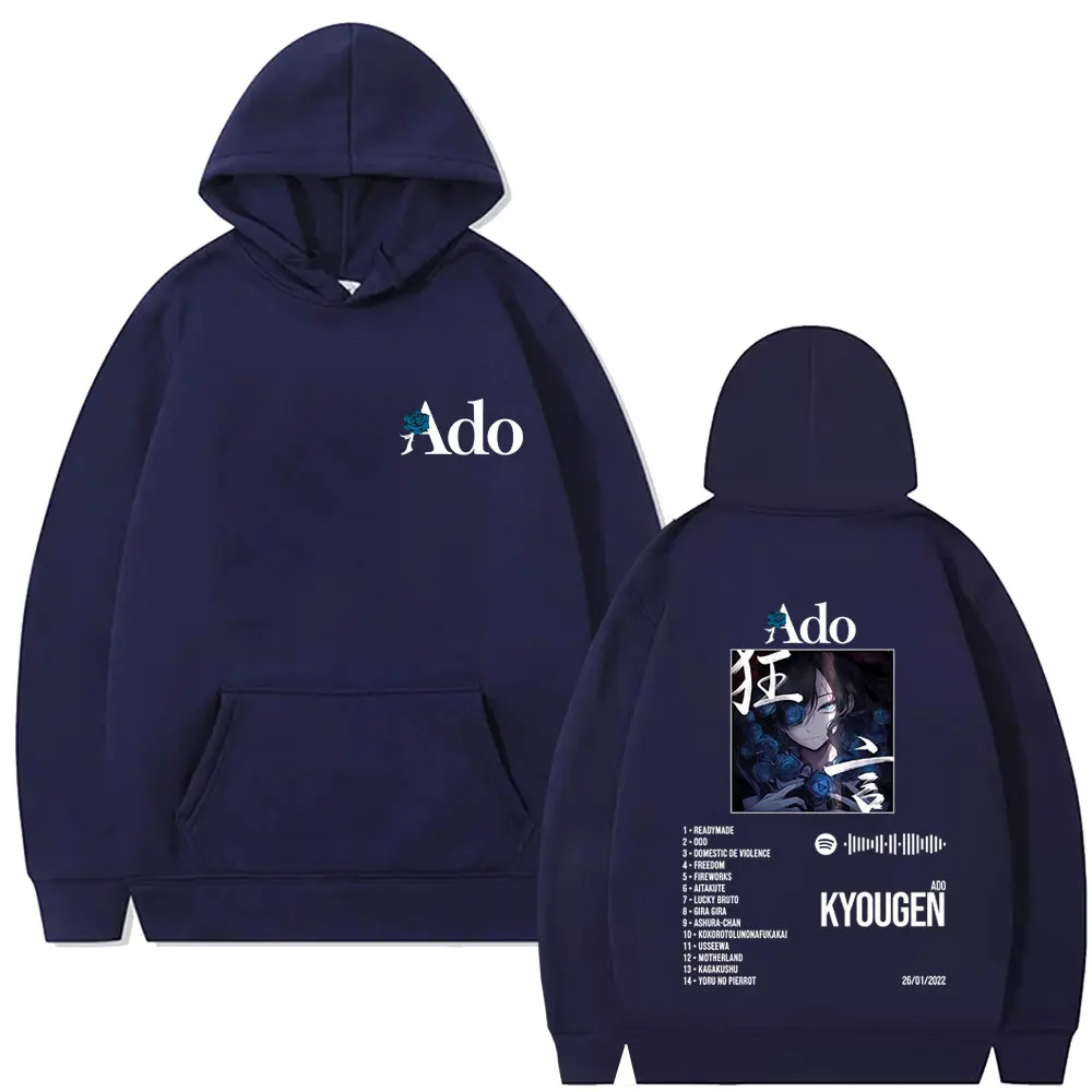 Ado Kyougen Album Graphic Hoodie Men Women Fashion Japanese Style Hooded Tracksuit Male Vintage Casual Fleece Pullover Hoodies