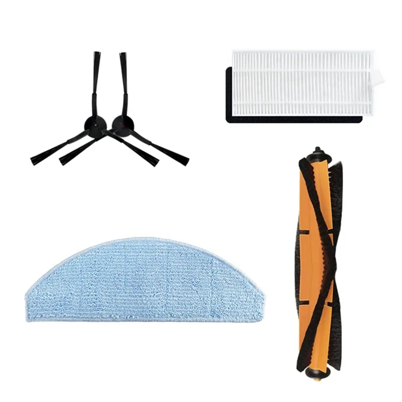 TAIGH-For Vistefly M203 Robot Vacuum Cleaner Spare Parts Accessories Main Side Brush Hepa Filter Mop Rag Cloth Dust Bag