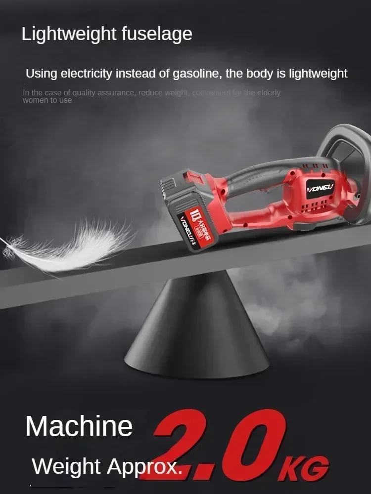 Professional Hedge Pruner for Tea Trees and Garden Hedges - Rechargeable Lithium Battery