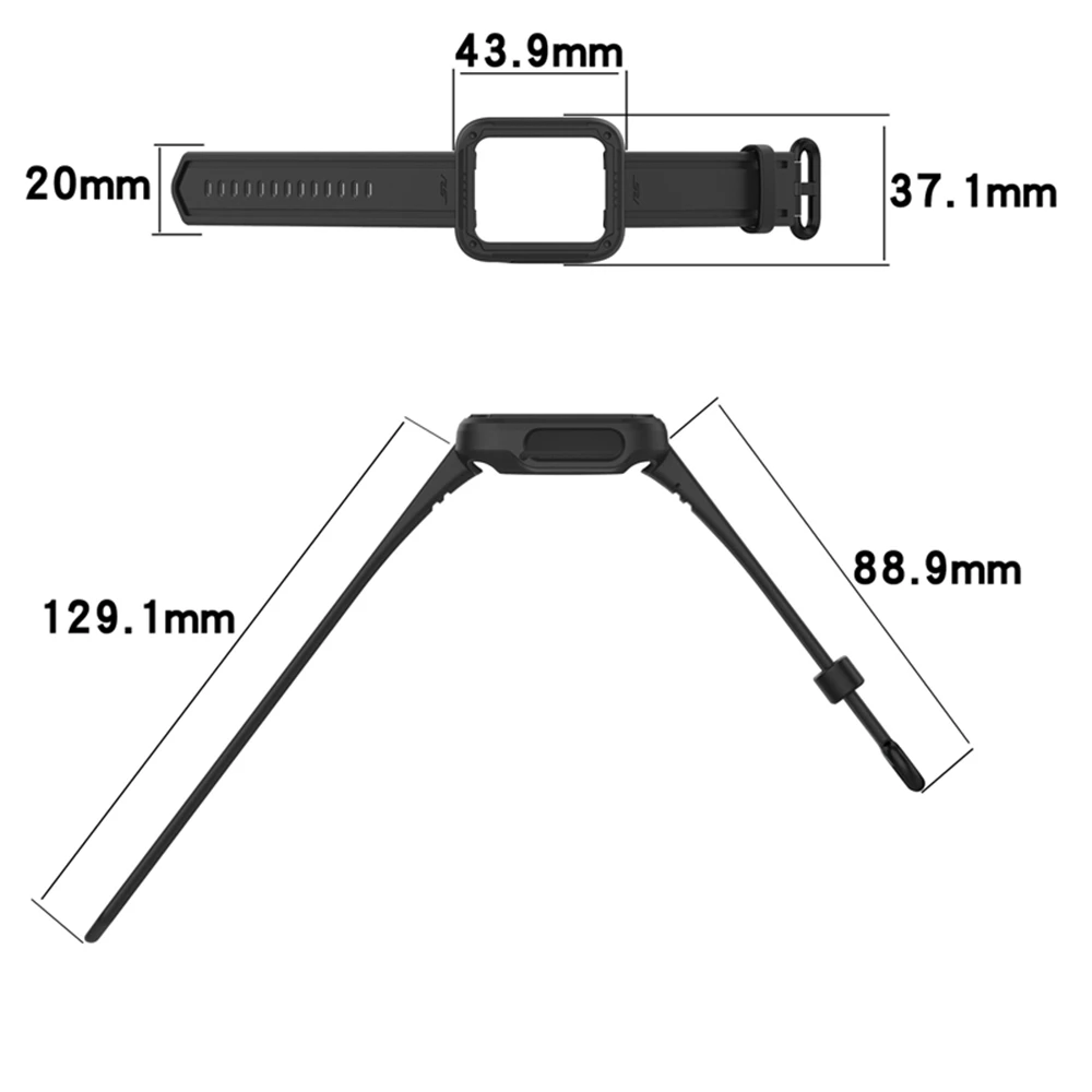 Armor replacement strap compatible with Redmi watch, black