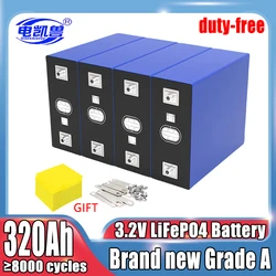 Brand new 3.2V 320ah Lifepo4 rechargeable battery GRADE A DIY 12V 24V 48V RV solar storage golf cart battery pack EU/US tax-free