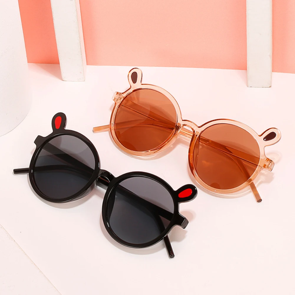 1/2pcs Fashion Kids Sunglasses Cute Animal Baby Summer Eyewear Portable Travel Outdoor Sun Protection Eyeglasses Driver Goggles