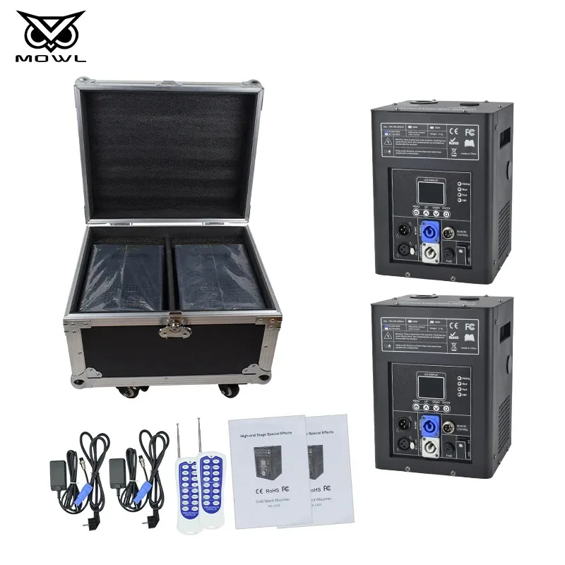 

MOWL 600W DMX Firework Sparkler Cold Spark Machine Fountain Wedding with Flight Case