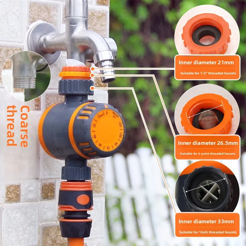 

Timer Faucet Timed Sprinkler System Automatic Flower Watering System Regular Watering Self Watering Plant Watering