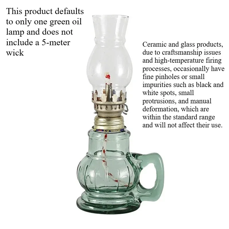 1/2 stuks retro winddichte glazen lamp mini kerosine olielampen met handvat voor gebruik binnenshuis noodverlichting kerst bruiloft decor