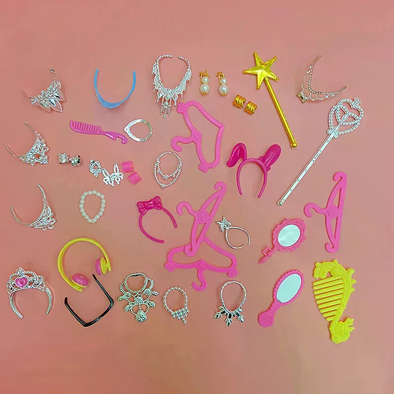 20 قطعة أقراط عالمية أساور تاج ل 1/6 إكسسوارات دمي مجموعة عصرية مجوهرات دمية الفتاة لعبة تزيين ذاتية الصنع