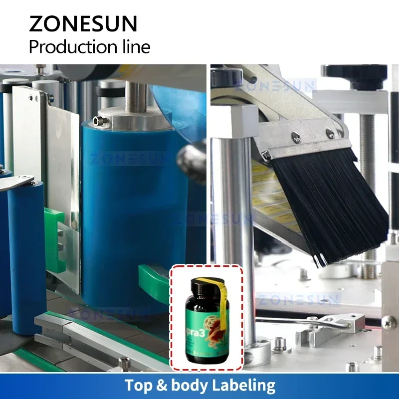 Zonesun Honey Bottling Line Honey Packaging Line Syrup Packing Machine Filling Capping and Labeling Machine ZS-FAL180F8