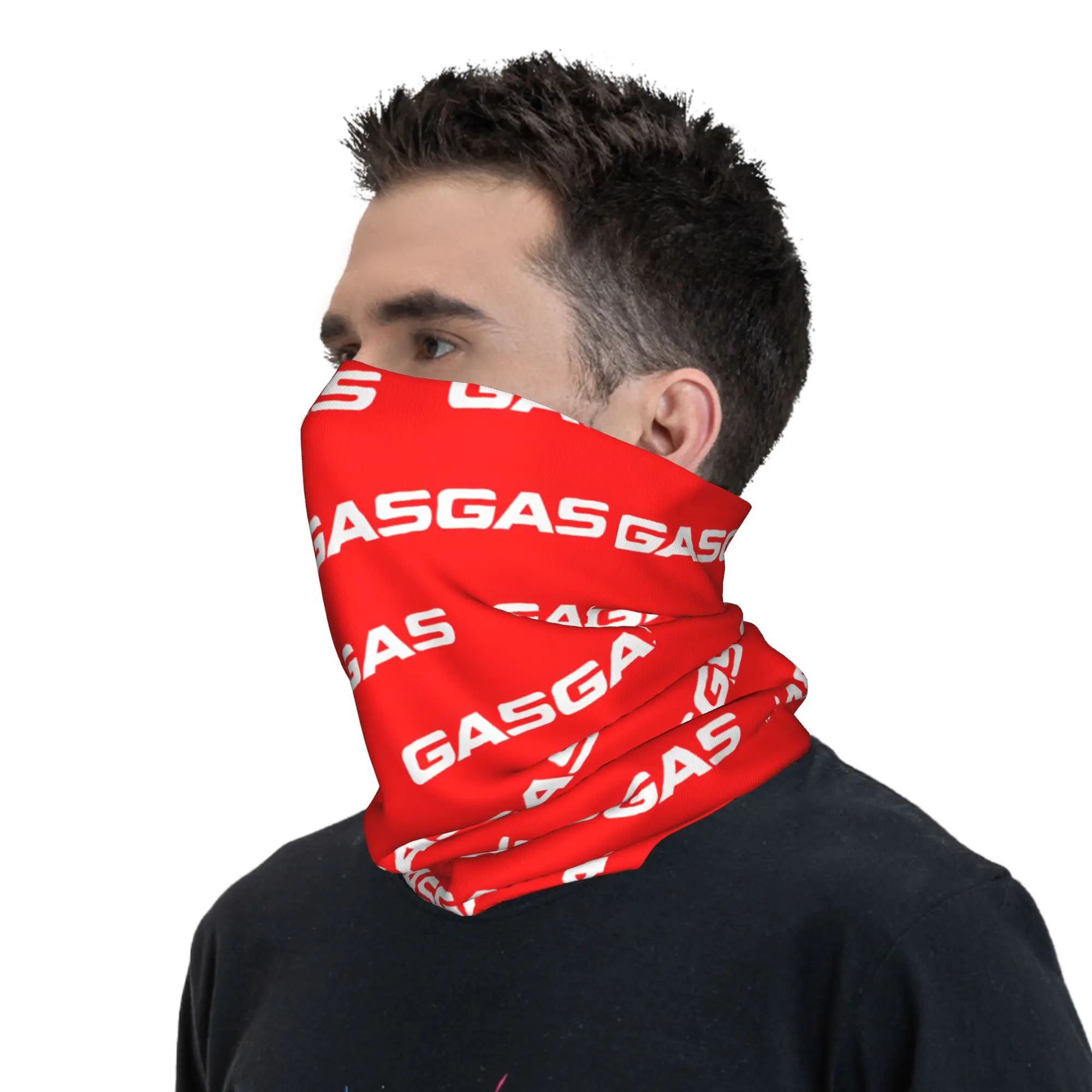 

GasGas Motorcycle Bandana Outfits Neck Gaiter Printed Wrap Scarf Multi-use Face Mask For Cycling