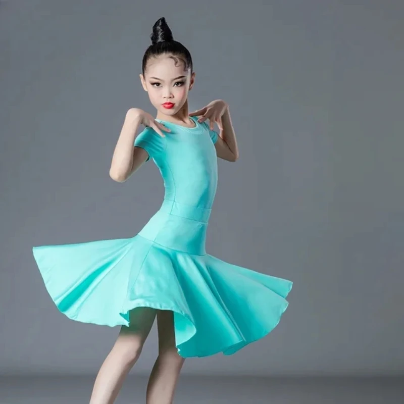 New children's Latin dance costume, girl's Latin dance competition dress, performance dress, two-piece set  dance clothes women