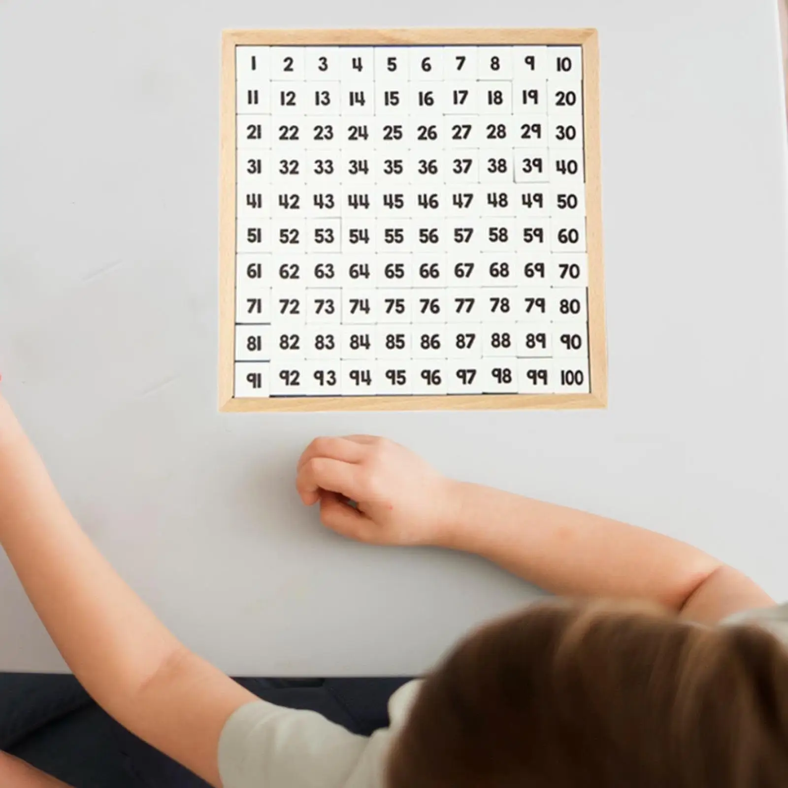 Montessori 1-100 tablica z cyframi matematyczne zabawki edukacyjne gry matematyczne na prezent