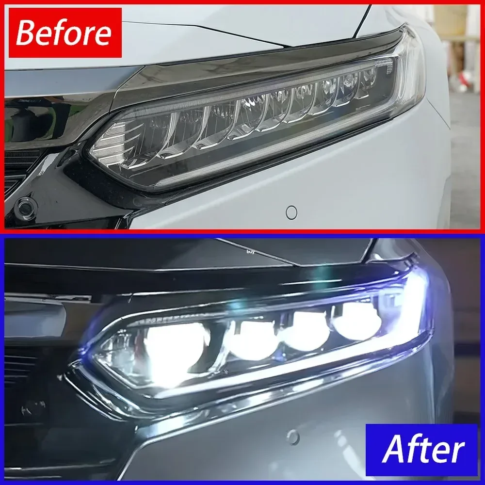 Car Front Lamps For Honda Accord 10.5th 2018-2020 LED Auto Headlights Assembly Upgrade Dynamic 4 Projector Lens Accessories - Image 3