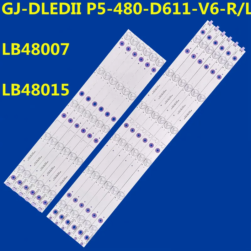 

5kit=60PCS LED Strip For GJ-DLEDII P5-480-D611-V6-R/L 48E5CHR 48PFG5000 48PFG5100 48PFT5500/12 48PFT4100 TPT480LS -HN08.S