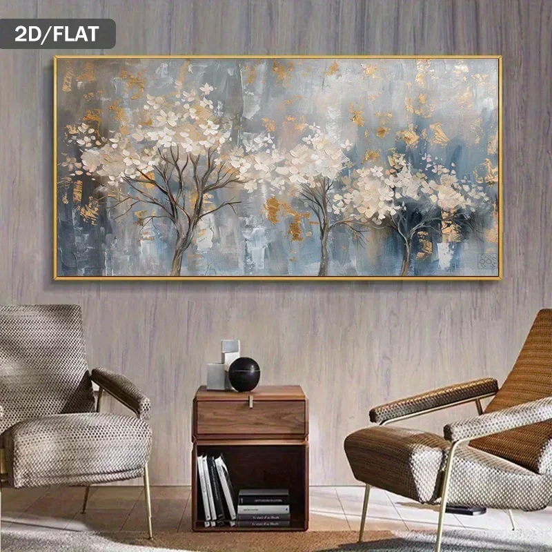 1pc frameless Canvas Painting 2D/Flat Extra Large Modern Abstract Flowers Canvas Prints Painting Unframed Large Minimalist Wall