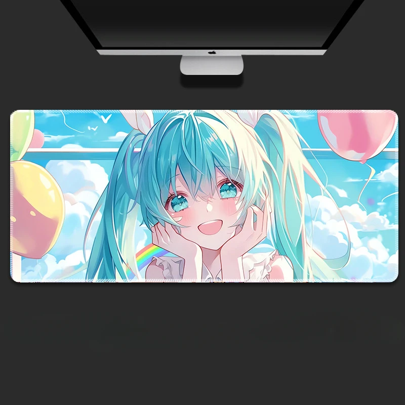 

Anime Hatsune Miku Mouse Pad 90cm*40cm Extra Large Male Edge-Locked Office Desk Mat Computer Keyboard Pad Student