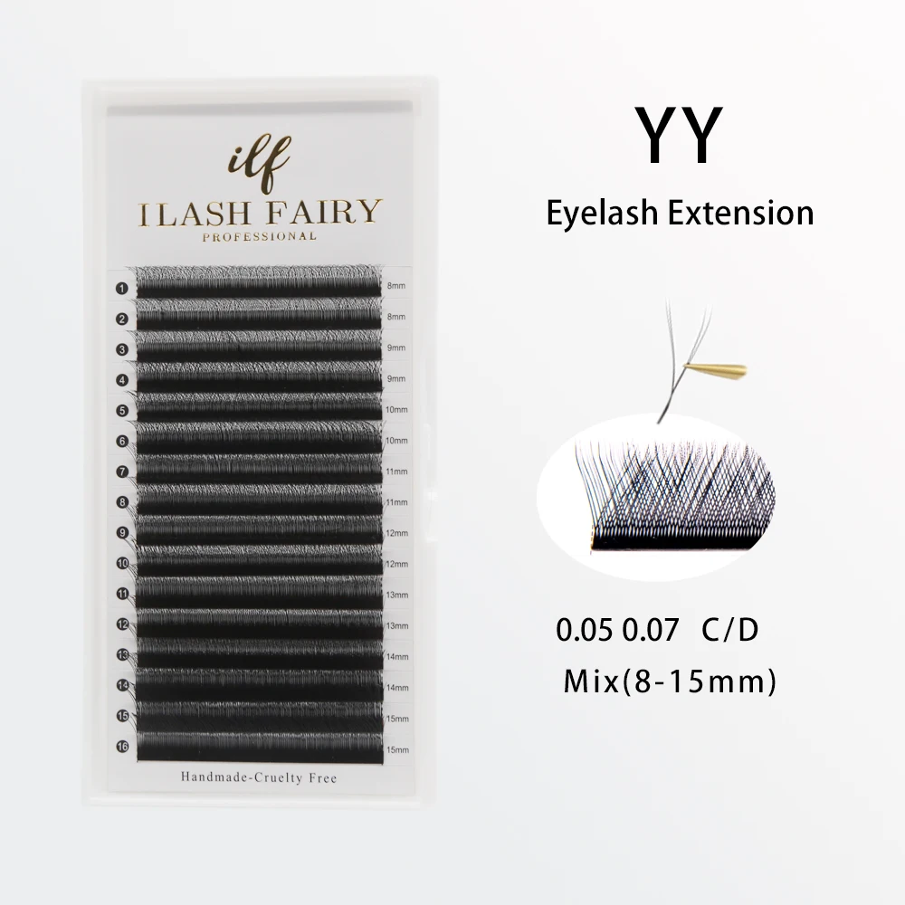 

Premium YY Shape Mink Lashes 0.05/0.07 8-15mm Eyelashes Extension Makeup false Eyelash