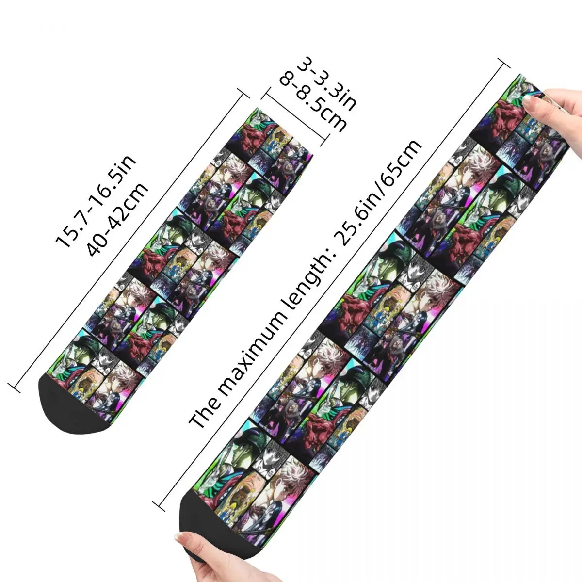 Hunter X Hunter Anime Socks Men Women Polyester Casual Adventure Comic Socks Harajuku Autumn Winter Middle Tube Stockings Gift